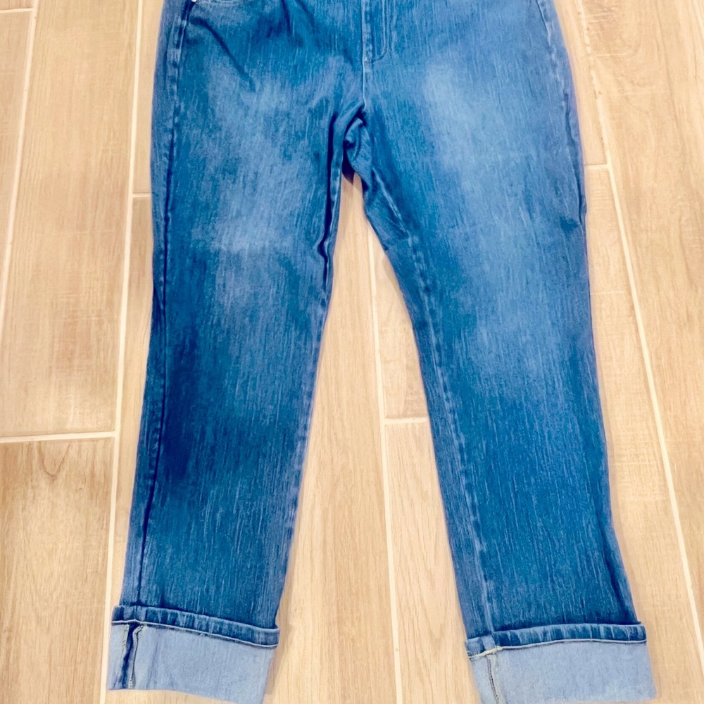 Belle by Kim Gravel Flexibelle Regular Cuffed Ankle Jeans Size 20W